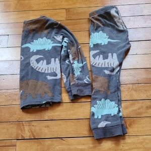 Carter's Gray and Brown Dinosaur Pajamas 4T